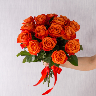 Букет из 15 оранжевых роз Эквадор 50564-Ор