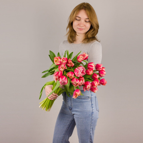 Букет из 15 пионовидных тюльпанов Колумбус арт. 46325