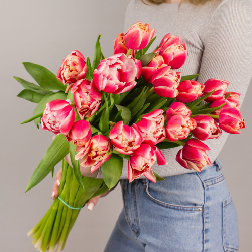 Букет из 15 пионовидных тюльпанов Колумбус арт. 46325