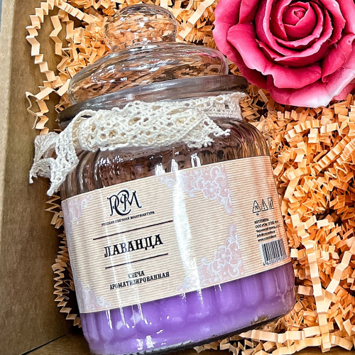 Подарочный набор "Мамин день" с аромасвечой, чай для мамы, шоколад и мыло ручной работы арт. 46441