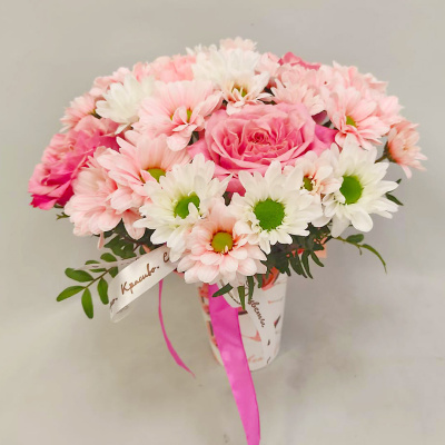 Стаканчик с цветами "Нежный" N 53035