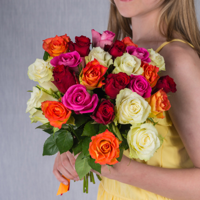 Букет из 25 Роз Кения Микс 7313