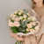 Букет из кремовых кустовых пионовидных розовых роз с эвкалиптом арт. 50416 Букет из кремовых кустовых пионовидных розовых роз с эвкалиптом арт. 50416