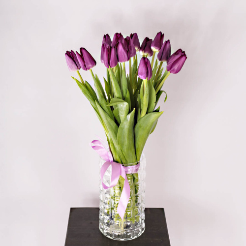 Тюльпаны фиолетовые 15 шт. (без упаковки) арт. 28774