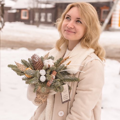 Стаканчик Уютный с шишками и елкой нобилис N 72235