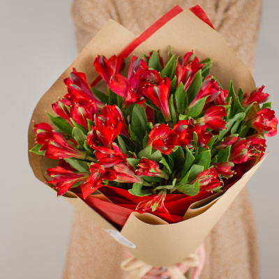 Букет из разноцветных альстромерий N 50398