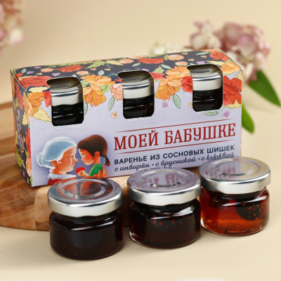 Подарочный набор "Любимой бабушке" чай, конфеты, варенье, полотенце N 59831